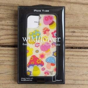 Wildflowers NWT iPhone 11 Case - Multi-Color Mushroom Floral Design